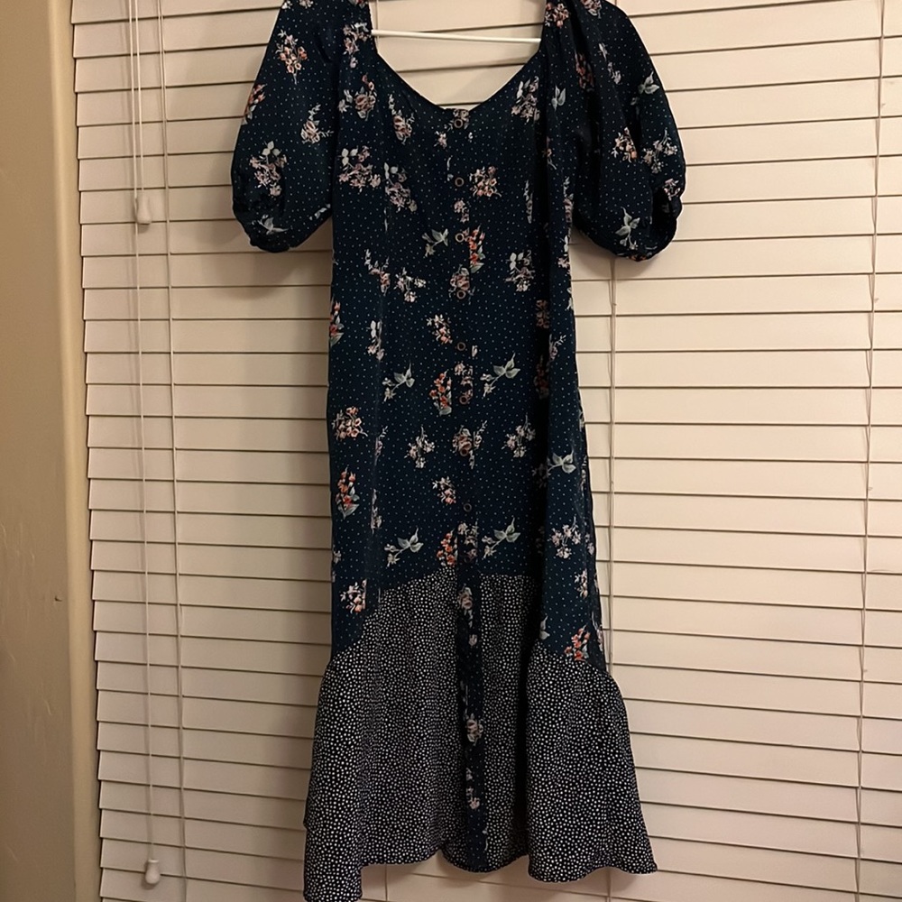 Navy Floral Summer Dress